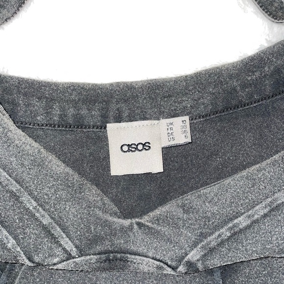 NWOT ASOS Mini Dress Grey Gray S/M Stretchy Tight Bodycon Sexy Hot Flattering​ - Picture 6 of 7